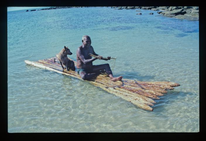 Image of a man on a raft